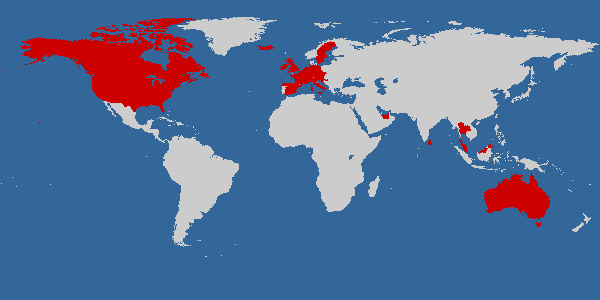 Visited Country Map 2012 Visited Country Map 2012